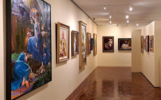 The "Do This in Memory of Me" exhibition runs through Aug. 25 at the Blessed Michael McGivney Pilgrimage Center in New Haven, Connecticut. Selected works will be shown at the Sacred Art Institute booth at the National Eucharistic Congress in Indianapolis July 17-21. (Dan DeLouise)